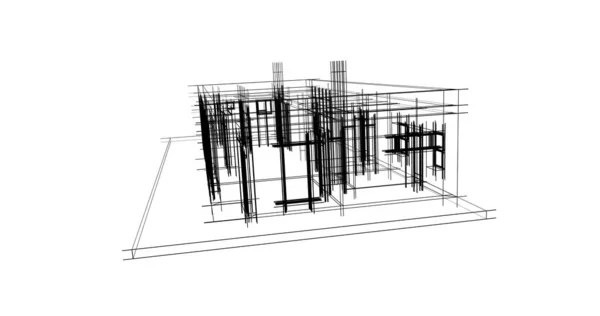 Návrh Geometrických Architektonických Budov — Stock fotografie