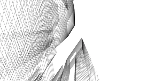 Desain Arsitektur Geometris Minimal — Stok Foto