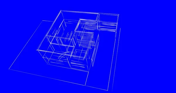 Architektura Budynek Ilustracja Tle — Zdjęcie stockowe