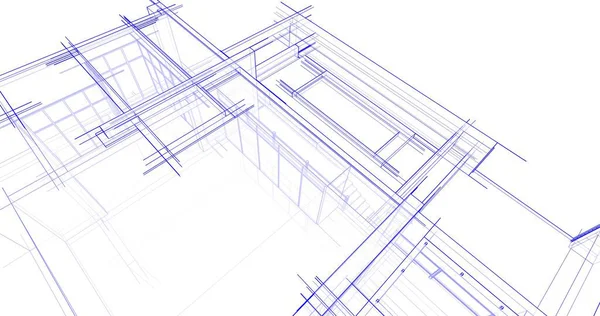 最小几何建筑设计 — 图库照片