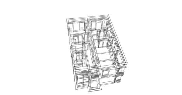 Disegno Astratto Carta Parati Architettonica Sfondo Concetto Digitale — Foto Stock