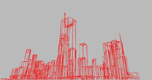 Abstrakcyjny Projekt Tapety Architektonicznej Cyfrowe Tło Koncepcyjne — Zdjęcie stockowe