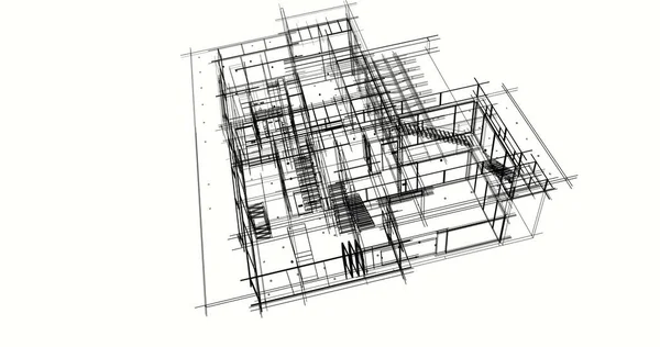 Forme Geometrice Minime Linii Arhitecturale — Fotografie, imagine de stoc