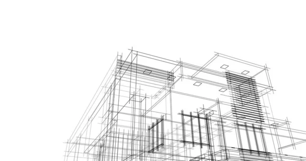 Formas Geométricas Mínimas Líneas Arquitectónicas —  Fotos de Stock