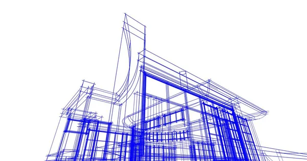 Disegno Astratto Carta Parati Architettonica Sfondo Concetto Digitale — Foto Stock