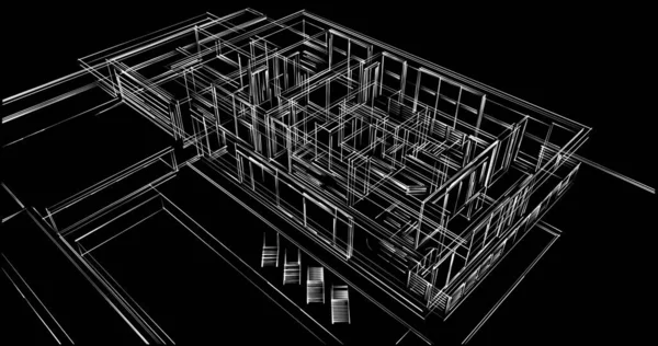 Αφηρημένη Αρχιτεκτονική Ταπετσαρία Σχεδιασμό Ψηφιακή Έννοια Φόντο — Φωτογραφία Αρχείου