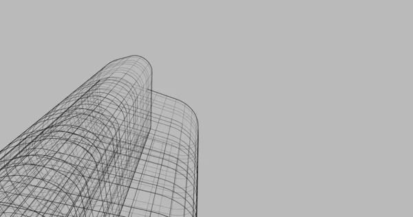 Elvont Építészeti Tapéta Tervezés Digitális Koncepció Háttér — Stock Fotó