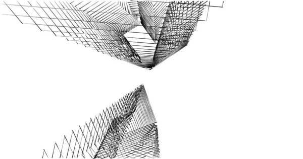 建筑墙纸设计 数字概念背景 — 图库照片