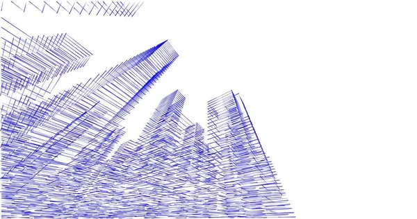 Abstraktní Architektonický Design Tapet Digitální Koncept Pozadí — Stock fotografie