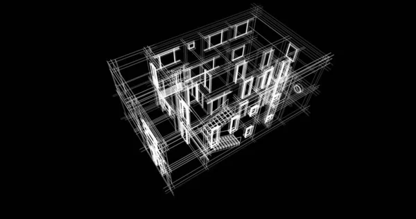 Проектування Геометричних Архітектурних Будівель — стокове фото
