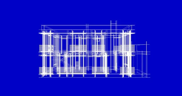 建筑墙纸设计 数字概念背景 — 图库照片