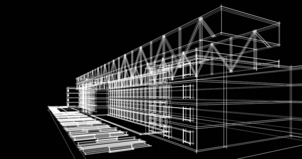 Disegno Astratto Carta Parati Architettonica Sfondo Concetto Digitale — Foto Stock