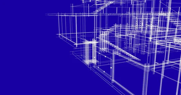 建筑3D背景图 — 图库照片