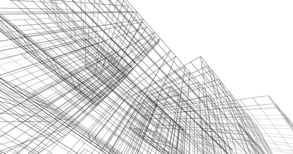 Disegno Astratto Carta Parati Architettonica Sfondo Concetto Digitale — Foto Stock