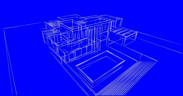 Abstrakcyjny Projekt Tapety Architektonicznej Cyfrowe Tło Koncepcyjne — Zdjęcie stockowe