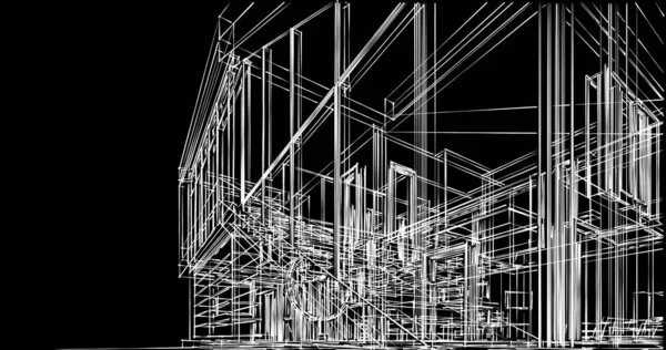 Абстрактный Архитектурный Дизайн Обоев Цифровой Концепт Фон — стоковое фото