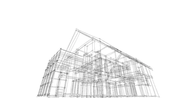 Minimální Geometrické Tvary Architektonické Linie — Stock fotografie