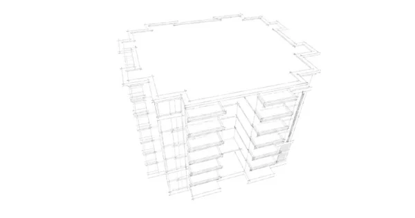 Abstrakcyjny Projekt Tapety Architektonicznej Cyfrowe Tło Koncepcyjne — Zdjęcie stockowe