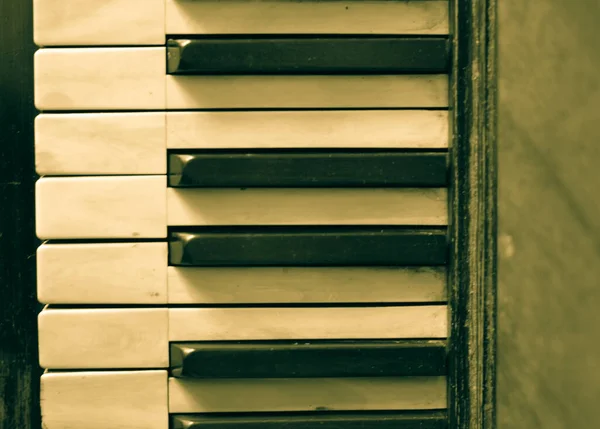 Vintage Piano Detailní Záběr Konceptuální Umění Pozadí — Stock fotografie