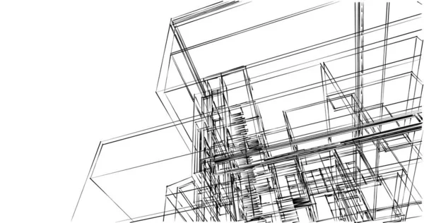 Abstrakte Architektonische Tapete Design Digitales Konzept Hintergrund — Stockfoto