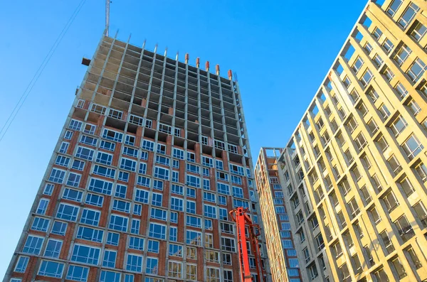 Architectural Shot Buildings Construction Cranes — Stock Photo, Image