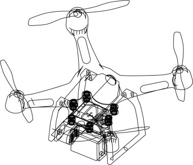 Arkaplanda mimari bina 3d illüstrasyon