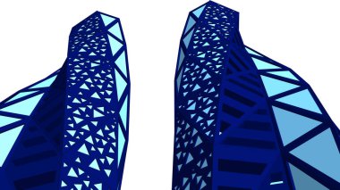 Mimari sanat konseptinde soyut çizgiler, minimum geometrik şekiller. 