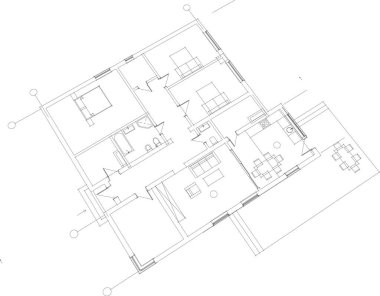 minimal geometrik şekiller, mimari çizgiler