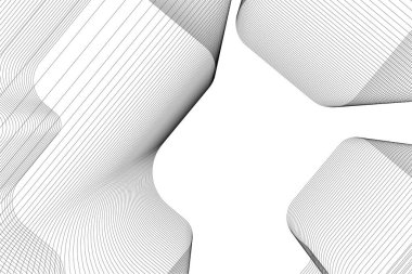 Mimari sanat konseptinde soyut çizgiler, minimum geometrik şekiller. 