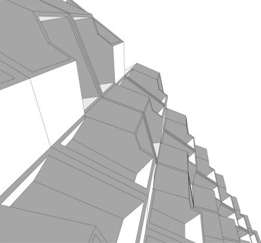 minimal geometrik şekiller, mimari çizgiler