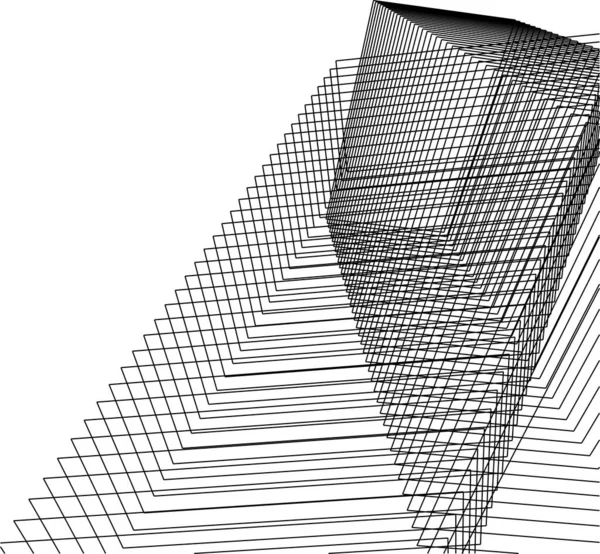 Minimální Geometrické Tvary Architektonické Linie — Stockový vektor