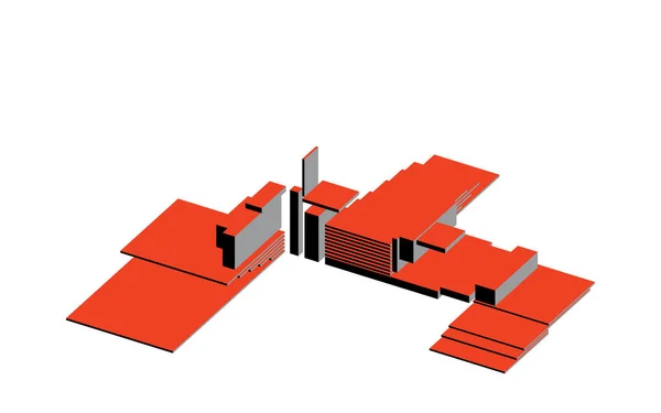 Formas Geométricas Mínimas Linhas Arquitetônicas — Vetor de Stock