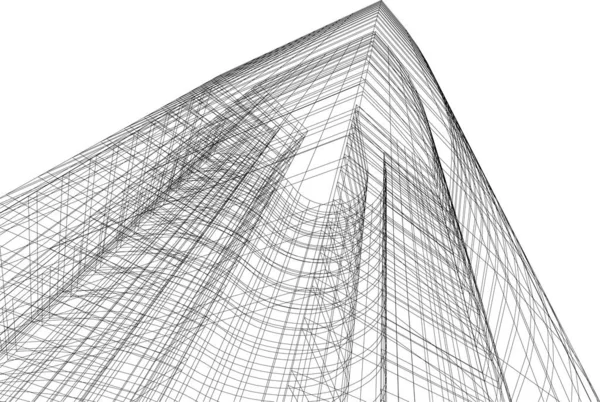 Formas Geométricas Mínimas Linhas Arquitetônicas — Vetor de Stock