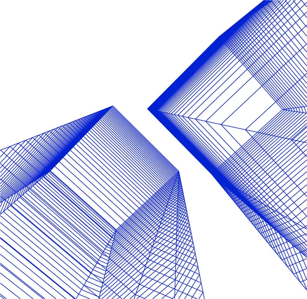 Минимальные Геометрические Формы Архитектурные Линии — стоковый вектор