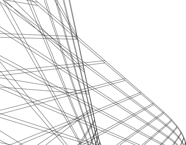 Formas Geométricas Mínimas Líneas Arquitectónicas — Vector de stock