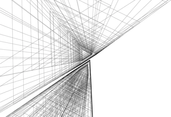 Minimale Geometrische Vormen Architectonische Lijnen — Stockvector