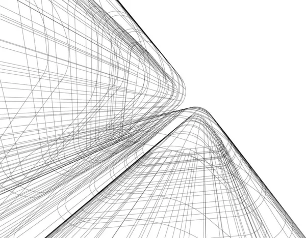 Minimale Geometrische Vormen Architectonische Lijnen — Stockvector