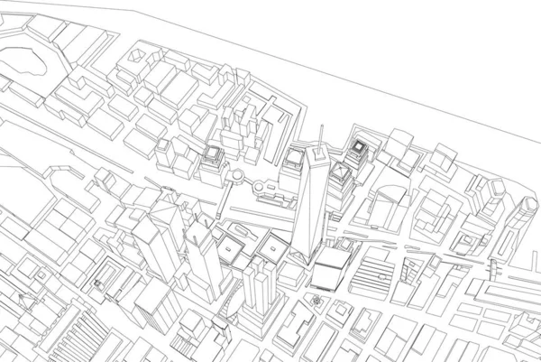 Arquitectura Edificio Ilustración Sobre Fondo — Archivo Imágenes Vectoriales