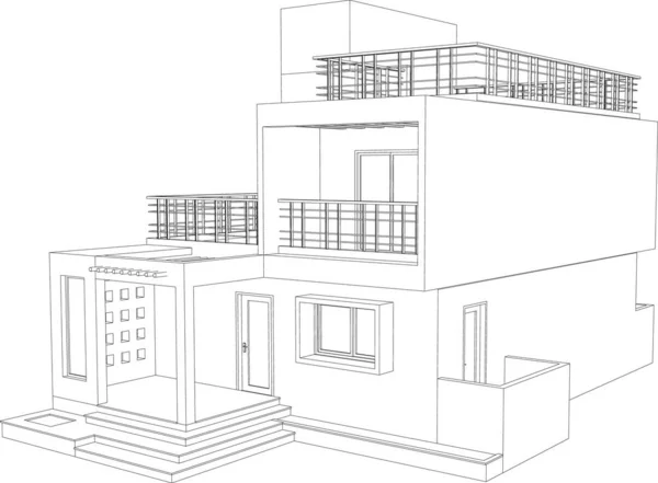 建筑3D背景图 — 图库矢量图片