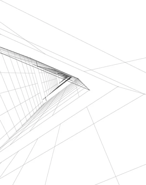 Formas Geométricas Mínimas Líneas Arquitectónicas — Archivo Imágenes Vectoriales