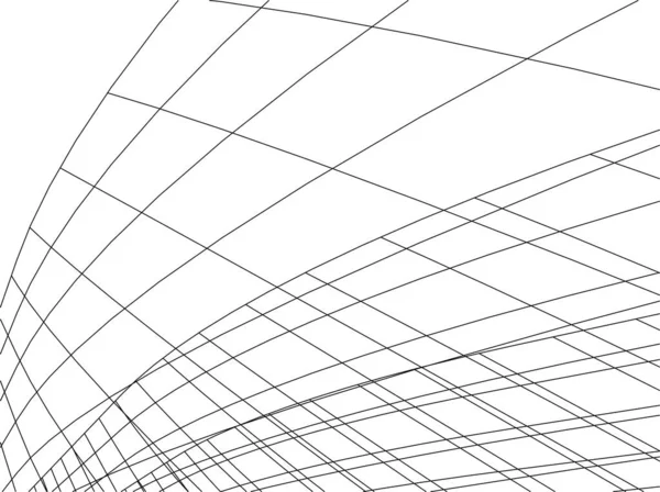 Minimale Geometrische Formen Architektonische Linien — Stockvektor