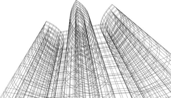 Formas Geométricas Mínimas Líneas Arquitectónicas — Archivo Imágenes Vectoriales