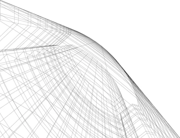 Linhas Abstratas Desenho Conceito Arte Arquitetônica Formas Geométricas Mínimas —  Vetores de Stock