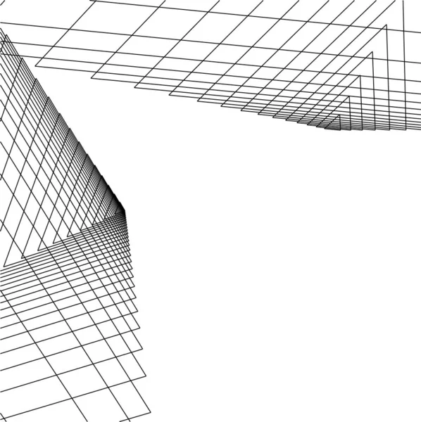 Formas Geométricas Mínimas Linhas Arquitetônicas —  Vetores de Stock