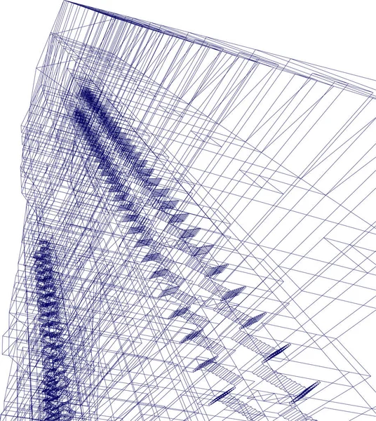 Formas Geométricas Mínimas Linhas Arquitetônicas — Vetor de Stock