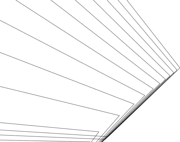 最小限の幾何学的形状建築線 — ストックベクタ
