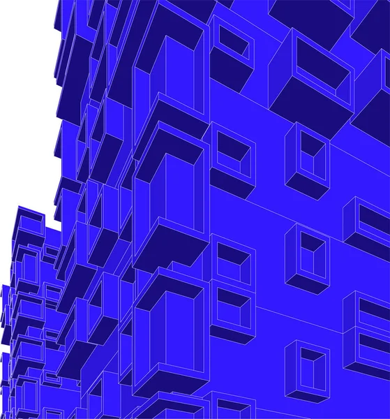 Abstrakcyjne Linie Rysunku Koncepcji Sztuki Architektonicznej Minimalne Kształty Geometryczne — Wektor stockowy