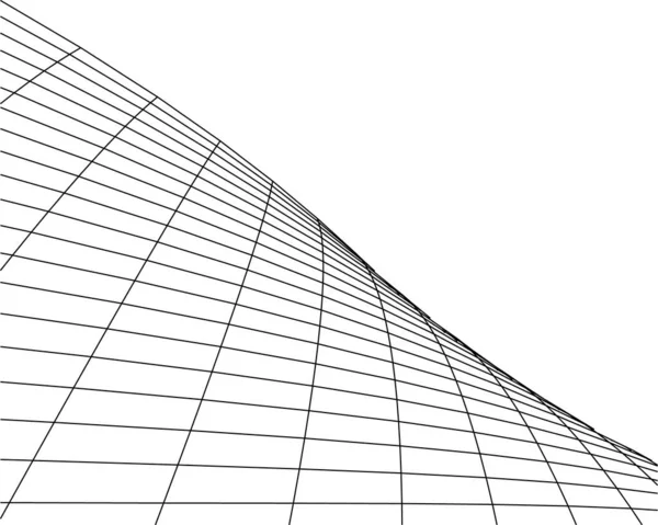 Minimální Geometrické Tvary Architektonické Linie — Stockový vektor