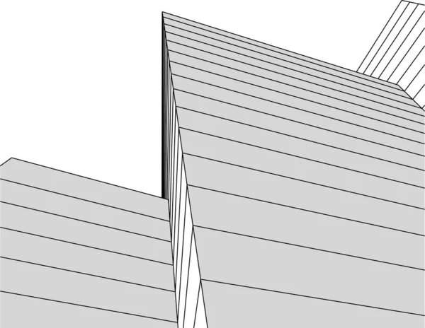 Formas Geométricas Mínimas Linhas Arquitetônicas —  Vetores de Stock