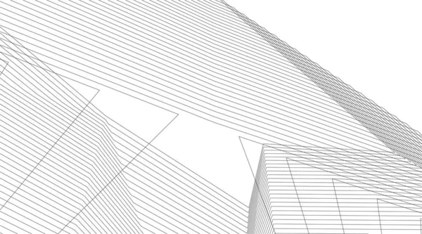 Minimale Geometrische Formen Architektonische Linien — Stockvektor